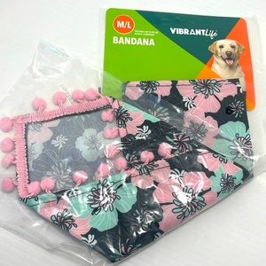 Dogs Floral Bandana M/L NEW